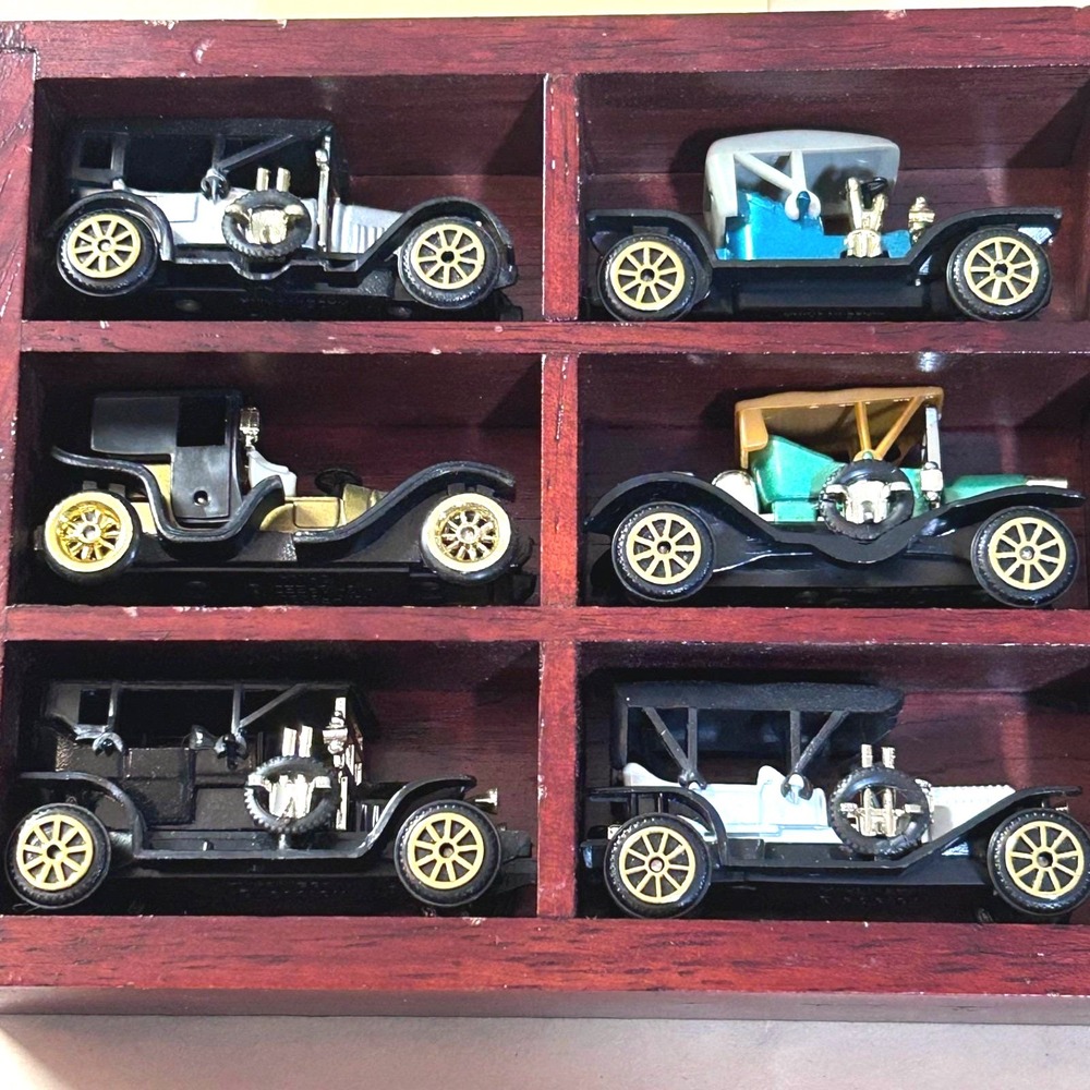 10 Vintage Diecast Classic Cars in Shadow Boxes Miniature 1990's Reader's Digest